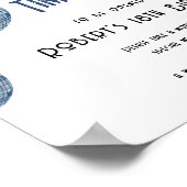 Retro disco Ball Time Capsule 1st birthday  Poster (Hoek)