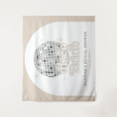 Retro Disco Ball Vrijgezellenfeest Arch Achtergron Wandkleed (Voorkant)