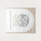 Retro Disco Ball Vrijgezellenfeest Arch Achtergron Wandkleed (Voorkant (horizontaal))