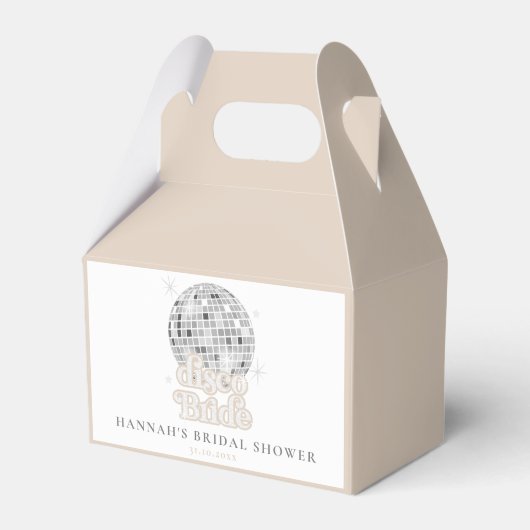 Retro Disco Ball Vrijgezellenfeest Bedankdoosjes (Voorkant Zijde)