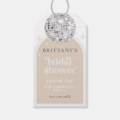 Retro Disco Ball Vrijgezellenfeest Cadeaulabel (Voorkant)