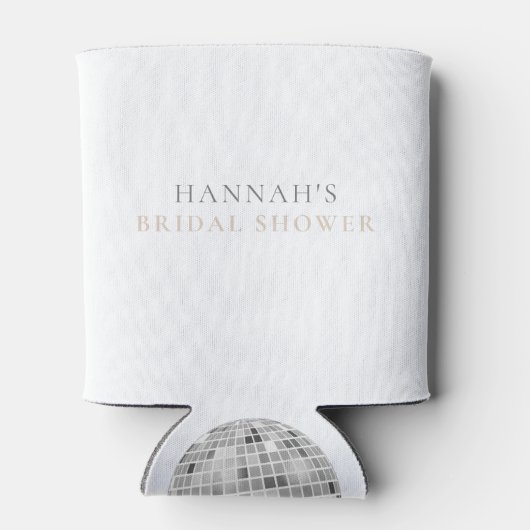 Retro Disco Ball Vrijgezellenfeest Disco Babe Blikjeskoeler (Achterkant)