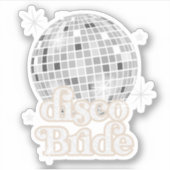Retro Disco Ball Vrijgezellenfeest Disco Bride Sticker (Voorkant)