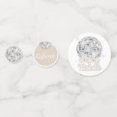 Retro Disco Ball Vrijgezellenfeest Foto Confetti (Achterkanten)