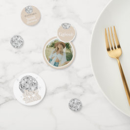 Retro Disco Ball Vrijgezellenfeest Foto Confetti