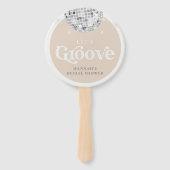 Retro Disco Ball Vrijgezellenfeest Foto Handwaaier (Achterkant)