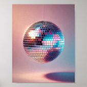 Retro Disco Ball Wall Art, esthetische jaren '70 Poster (Voorkant)