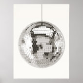 Retro Disco Ball Wall Art Poster (Voorkant)