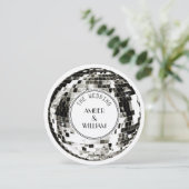 Retro Disco ball Wedding Kaart (Staand voorkant)