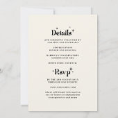 Retro Disco Ball Zwart Wit Bruiloft Kaart (Achterkant)