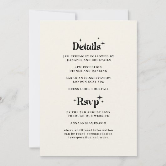 Retro Disco Ball Zwart Wit Bruiloft Kaart (Achterkant)