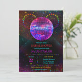Retro Disco Bruidsfeest Sjabloon Kaart (Staand voorkant)