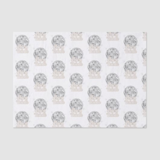 Retro Disco Bruiloft Disco Bal Bruidsjurk Bruiloft Tissuepapier (Voorkant)