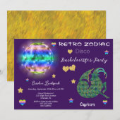 Retro Disco Capricorn Zodiac Sign Bachelorette Kaart (Voorkant / Achterkant)