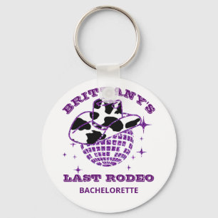 Retro Disco Cowgirl Bachelorette party Sleutelhanger