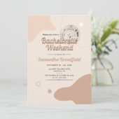 Retro Disco Cowgirl Bachelorette Weekend Kaart (Staand voorkant)