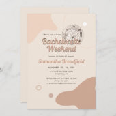 Retro Disco Cowgirl Bachelorette Weekend Kaart (Voorkant / Achterkant)