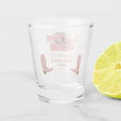 Retro Disco Cowgirl Meisjesuitje Aangepast Shot Glas (Achterkant)