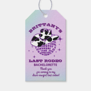 Retro Disco Cowgirl Meisjesuitje Feest Cadeaulabel