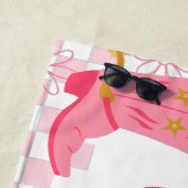 Retro Disco Cowgirl Stijl Gepersonaliseerde Strand Strandlaken (In situ)