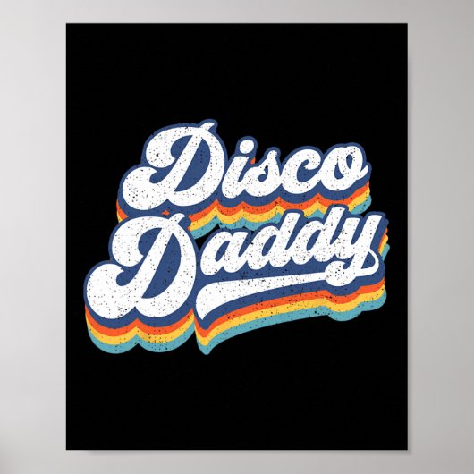Retro Disco Daddy 60s 70s Feestkostuum Vader Poster (Voorkant)