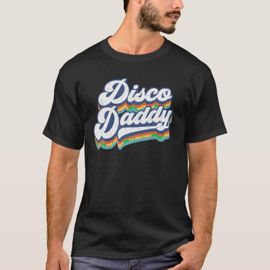 Retro Disco Daddy 60s 70s Feestkostuum Vader T-shirt (Voorkant)