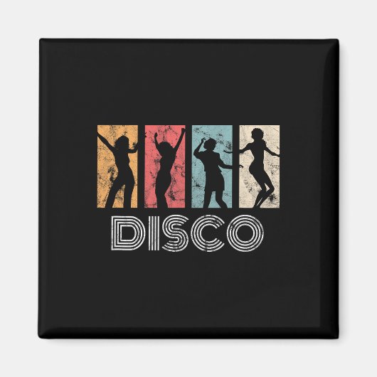 Retro Disco Dance 70s 80s Party Dance Dancer Magneet (Voorkant)
