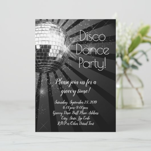 Retro Disco Dance 70s Verjaardagsfeest Kaart (Staand voorkant)