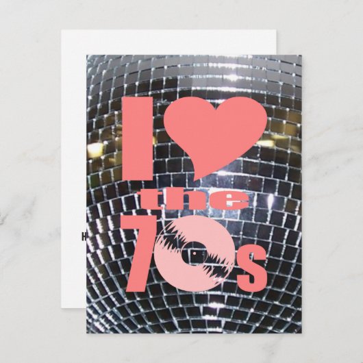 Retro Disco Dance Party | 70-partijenvinylrecord Kaart (Voorkant / Achterkant)