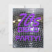 Retro Disco Dance Party | Paars van de partij van  Kaart (Voorkant)