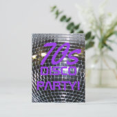 Retro Disco Dance Party | Paars van de partij van  Kaart (Staand voorkant)