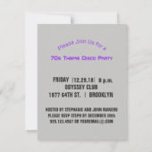 Retro Disco Dance Party | Paars van de partij van  Kaart (Achterkant)