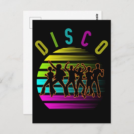Retro Disco Dancing Funky Music Briefkaart (Voorkant / Achterkant)