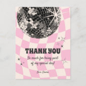 Retro Disco - dank je creditcard Briefkaart (Voorkant)