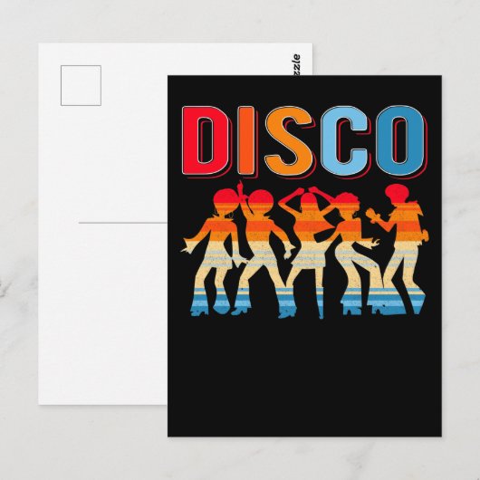 Retro Disco Dansend Girls 70-80-jarige Afrikaanse  Briefkaart (Voorkant / Achterkant)