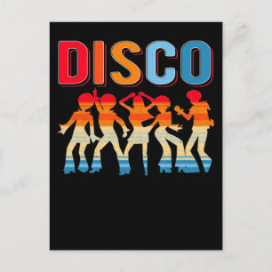 Retro Disco Dansend Girls 70-80-jarige Afrikaanse  Briefkaart