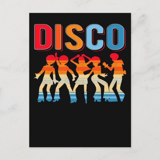 Retro Disco Dansend Girls 70-80-jarige Afrikaanse  Briefkaart (Voorkant)