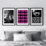 Retro Disco Days Disco Ball Zwart & Wit Roze Muurkunst Sets<br><div class="desc">Retro Disco Days Disco Ball Zwart & Wit Roze Wall Art Sets</div>