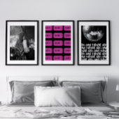 Retro Disco Days Disco Ball Zwart & Wit Roze Muurkunst Sets