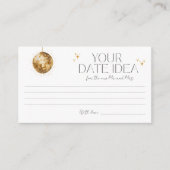 Retro Disco Feest Datum Nachtidee Informatiekaartje (Voorkant)