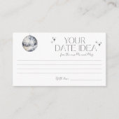 Retro Disco Feest Datum Nachtidee Informatiekaartje (Voorkant)