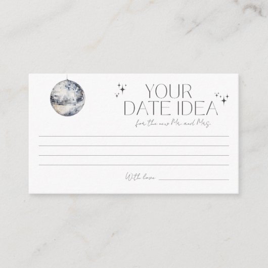 Retro Disco Feest Datum Nachtidee Informatiekaartje (Voorkant)