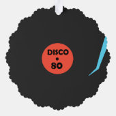 Retro Disco Feest Kerst Ornament Kaart (Achterkant)