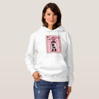 Retro Disco Ghost met Black Cat Halloween Stamp Hoodie