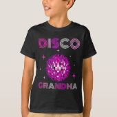 Retro Disco Grandma 70s 80s Dance Party Mirror Bal T-shirt (Voorkant)