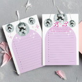 Retro Disco Groove A naar Z Vrijgezellenfeest Game Kaart