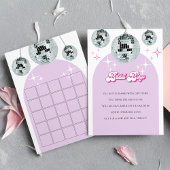 Retro Disco Groove Bingo Vrijgezellenfeest Game Ka Kaart