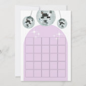 Retro Disco Groove Bingo Vrijgezellenfeest Game Ka Kaart (Achterkant)