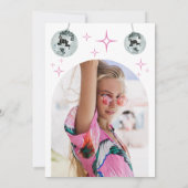 Retro Disco Groove Photo Bachelorette Party Kaart (Achterkant)