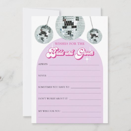 Retro Disco Groove Wishes Vrijgezellenfeest Game K Kaart (Voorkant)